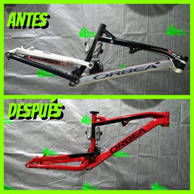 Antes y después de pintar tu bici